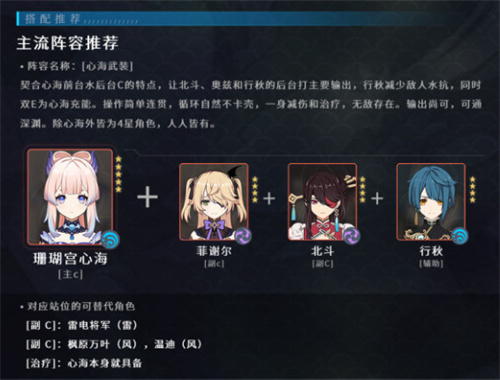 原神心海怎么配队