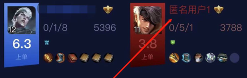 王者荣耀匿名用户1是什么意思