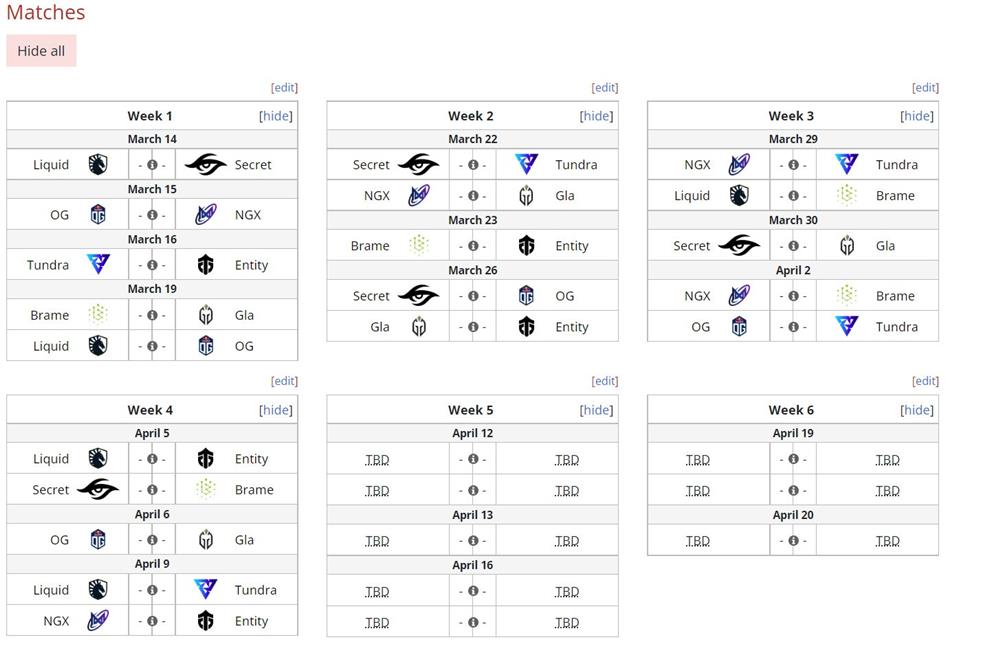 《DOTA2》DPC联赛S2各大赛区赛程公开