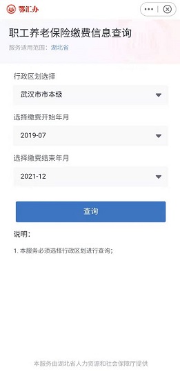 鄂汇办怎么查询社保缴费记录3