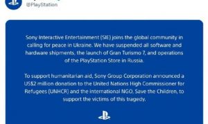 "索尼罪大滔天"：PlayStation称暂停所有游戏和游戏机在俄出售